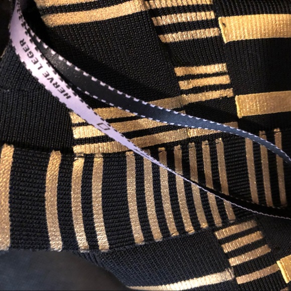 Amazing ⚡️ black & gold foil Herve Leger - Picture 5 of 5